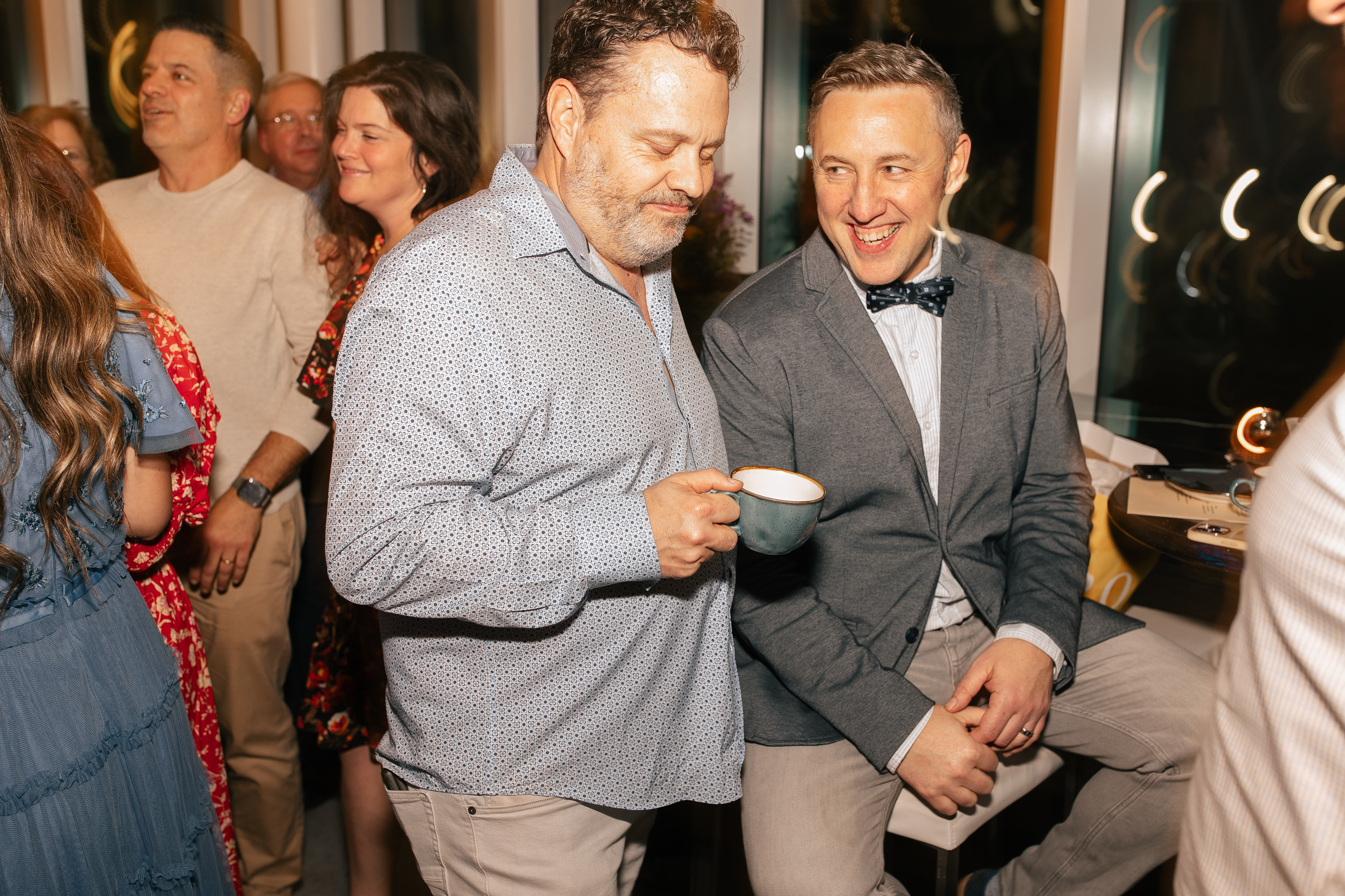 Restaurant lounge with modern seating